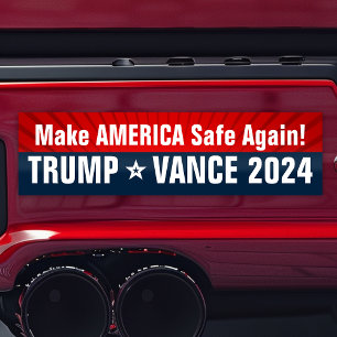 Trump Vance 2024 maken Amerika weer VEILIG Bumpersticker