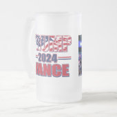 Trump Vance 2024 Matglas Bierpul (Voorkant links)