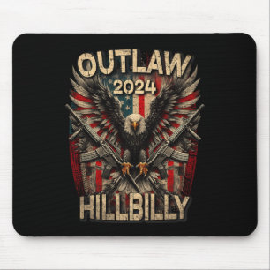 Trump Vance 2024 Outlaw Hillbilly Amerikaanse Vlag Muismat