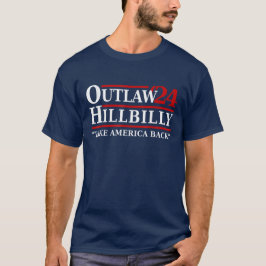 Trump Vance 2024 Outlaw Hillbilly Amerikaanse Vlag T-shirt