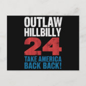 Trump Vance 2024 Outlaw Hillbilly US Flag  Briefkaart (Voorkant)