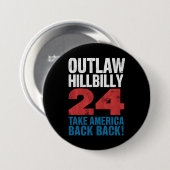 Trump Vance 2024 Outlaw Hillbilly US Flag  Ronde Button 7,6 Cm (Voorkant /achterkant)