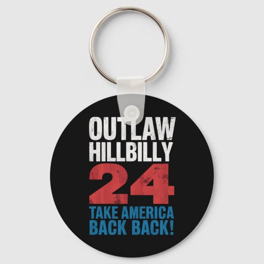 Trump Vance 2024 Outlaw Hillbilly US Flag  Sleutelhanger (Voorkant)