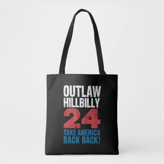 Trump Vance 2024 Outlaw Hillbilly US Flag  Tote Bag (Voorkant)