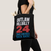 Trump Vance 2024 Outlaw Hillbilly US Flag  Tote Bag (Dichtbij)
