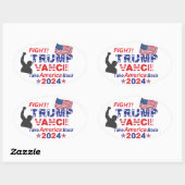 TRUMP VANCE 2024 OVALE STICKER (Vel)