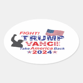 TRUMP VANCE 2024 OVALE STICKER