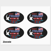 TRUMP VANCE 2024 OVALE STICKER (Vel)