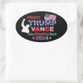 TRUMP VANCE 2024 OVALE STICKER (Tas)