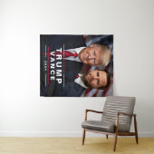 Trump Vance 2024 Politieke Campagne Wandkleed (In Situ (horizontaal))