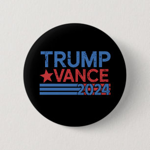 Trump Vance 2024 President 47 VS Vintage Ronde Button 5,7 Cm
