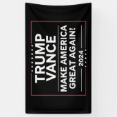 Trump Vance 2024 President JD Vance Vice MAAK Spandoek (Verticaal)