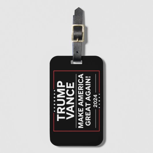 Trump Vance 2024 President JD Vance Vice MAGA Bagagelabel (Voorkant (verticaal))