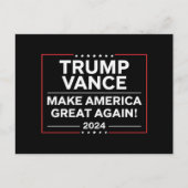 Trump Vance 2024 President JD Vance Vice MAGA Briefkaart (Voorkant)