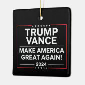 Trump Vance 2024 President JD Vance Vice MAGA Keramisch Ornament (Links)