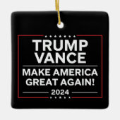 Trump Vance 2024 President JD Vance Vice MAGA Keramisch Ornament (Voorkant)