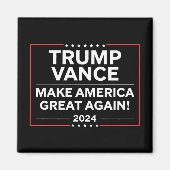 Trump Vance 2024 President JD Vance Vice MAGA Magneet (Voorkant)