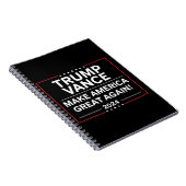 Trump Vance 2024 President JD Vance Vice MAGA Notitieboek (Rechterzijde)