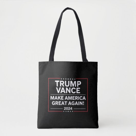 Trump Vance 2024 President JD Vance Vice MAGA Tote Bag (Voorkant)