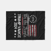 Trump Vance 2024 President Trump-aanhanger herkoze Fleece Deken (Voorkant (Horizontaal))