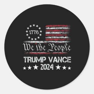 Trump Vance 2024 President Trump-aanhanger herkoze Ronde Sticker