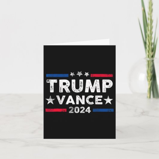 Trump Vance 2024 President Trump Supporter Herverk Kaart (Voorkant)