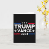 Trump Vance 2024 President Trump Supporter Herverk Kaart (Gele Bloem)