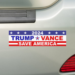 TRUMP VANCE 2024 - RED AMERIKA BUMPERSTICKER
