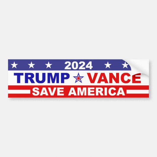 TRUMP VANCE 2024 - RED AMERIKA BUMPERSTICKER (Voorkant)