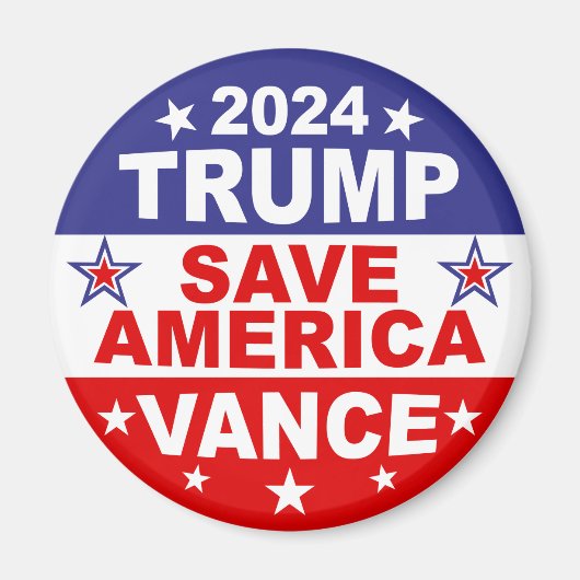 TRUMP VANCE 2024 - RED AMERIKA MAGNEET (Voorkant)