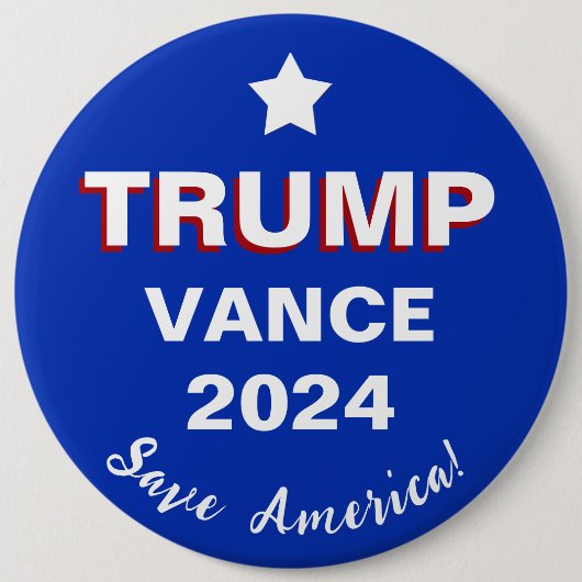 Trump Vance 2024: red Amerika! Ronde Button 6,0 Cm (Voorkant)