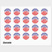 TRUMP VANCE 2024 - RED AMERIKA RONDE STICKER (Vel)