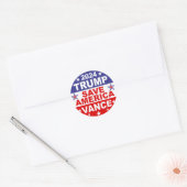TRUMP VANCE 2024 - RED AMERIKA RONDE STICKER (Envelop)