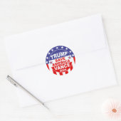 TRUMP VANCE 2024 - RED AMERIKA RONDE STICKER (Envelop)