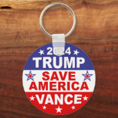 TRUMP VANCE 2024 - RED AMERIKA SLEUTELHANGER (Achterkant)