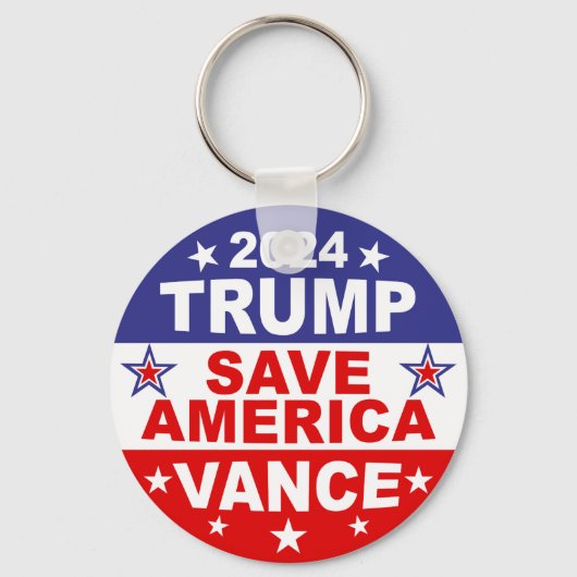 TRUMP VANCE 2024 - RED AMERIKA SLEUTELHANGER (Achterkant)