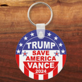 TRUMP VANCE 2024 - RED AMERIKA SLEUTELHANGER (Voorkant)