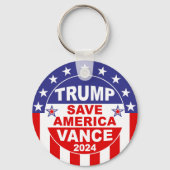 TRUMP VANCE 2024 - RED AMERIKA SLEUTELHANGER (Achterkant)