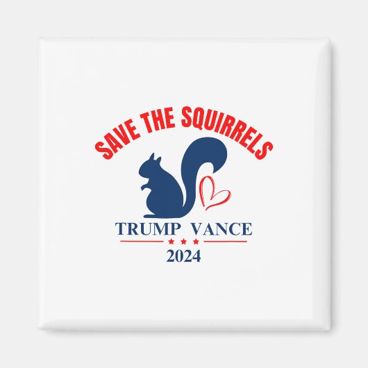 Trump Vance 2024: Red de eekhoorns Magneet (Voorkant)