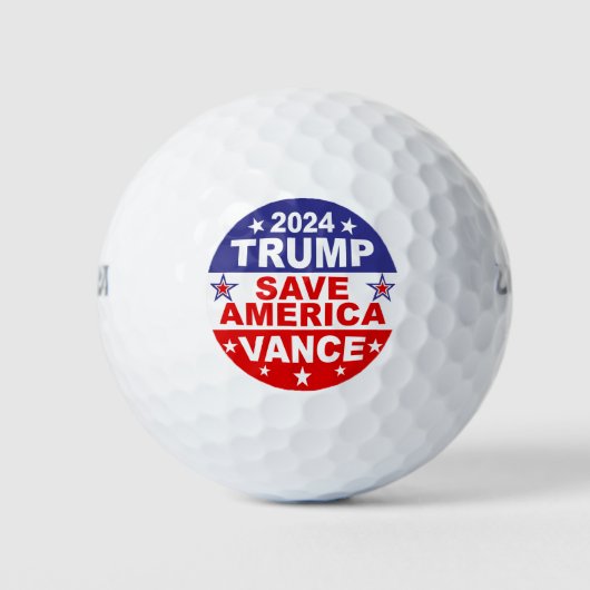 TRUMP VANCE 2024 REDD AMERIKA GOLFBALLEN (Voorkant)