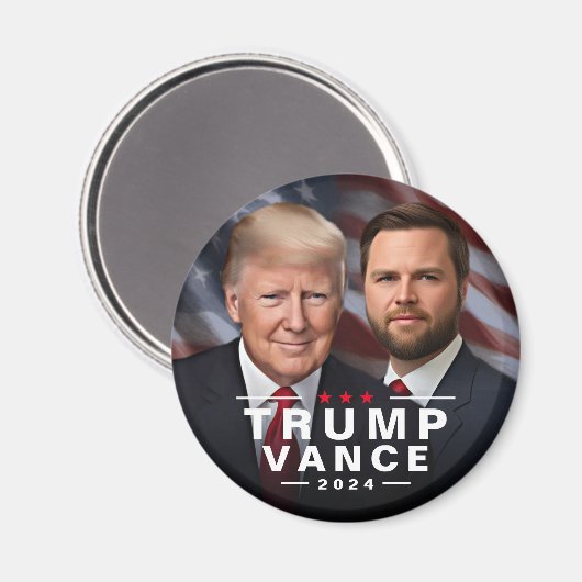 Trump Vance 2024 Republikeins President VP Magneet (Voorkant / Achterkant)