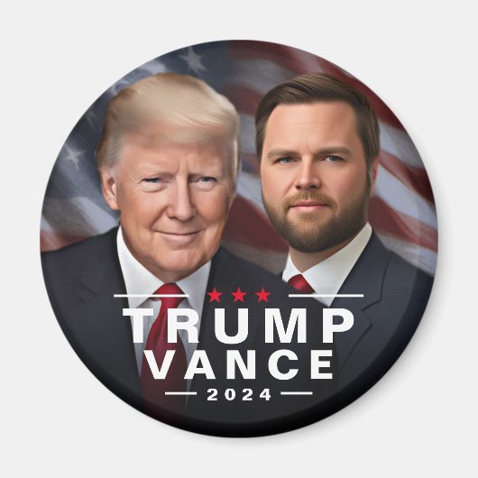 Trump Vance 2024 Republikeins President VP Magneet (Voorkant)