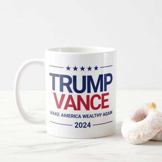 Trump Vance 2024 Republikeinse MAWA Custom Koffiemok (Met donut)