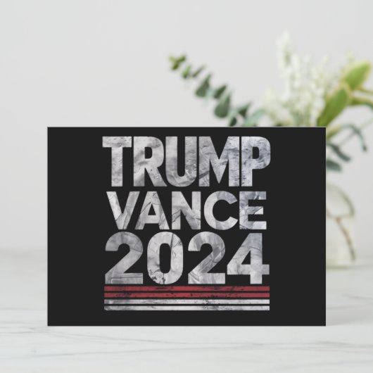 Trump Vance 2024 retro  Amerikaanse verkiezingen Kaart (Staand voorkant)