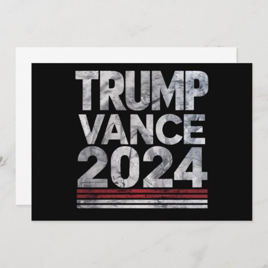Trump Vance 2024 retro Amerikaanse verkiezingen Kaart (Voorkant / Achterkant)