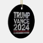 Trump Vance 2024 retro  Amerikaanse verkiezingen Keramisch Ornament (Rechts)
