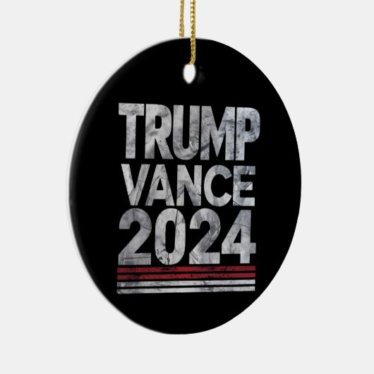 Trump Vance 2024 retro  Amerikaanse verkiezingen Keramisch Ornament (Rechts)