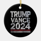 Trump Vance 2024 retro  Amerikaanse verkiezingen Keramisch Ornament (Voorkant)