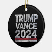 Trump Vance 2024 retro  Amerikaanse verkiezingen Keramisch Ornament (Links)