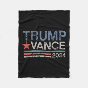 Trump Vance 2024 Retro Stripe Trump Jd Vance Fleece Deken